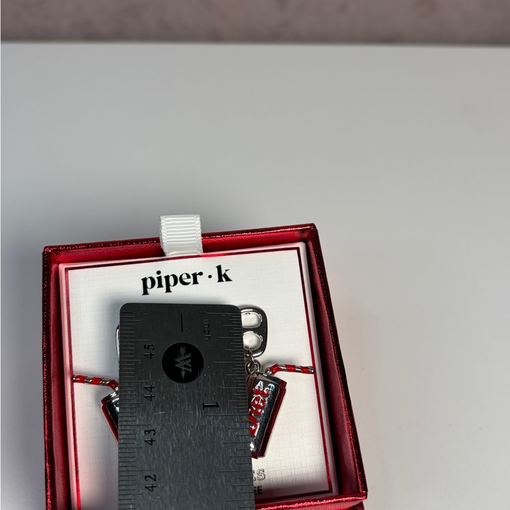 Piper K Red and Silver Diet Soda Can Earrings - Picture 4 of 4